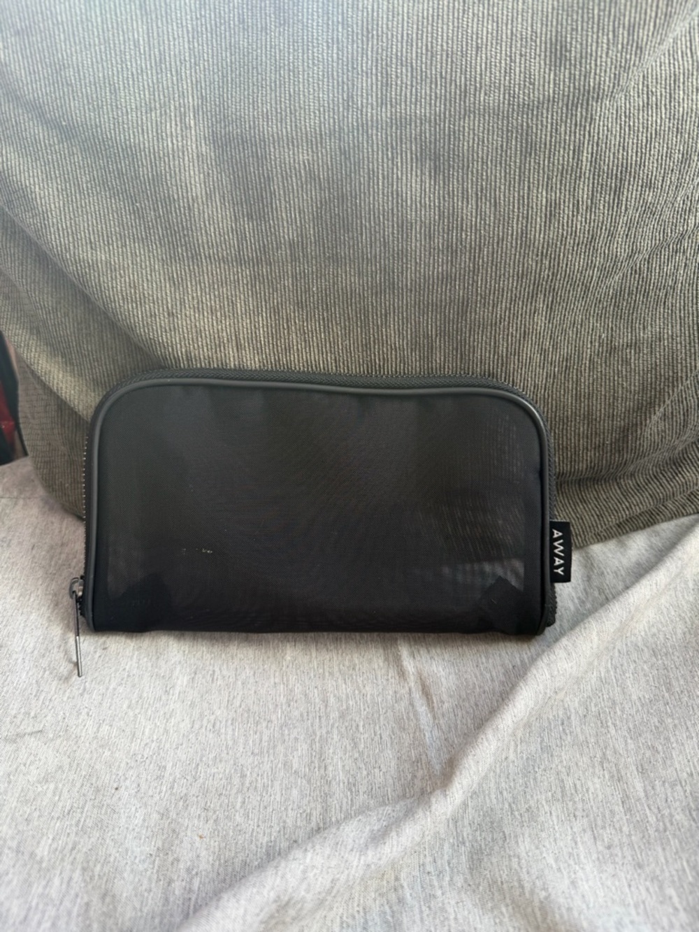 Away Black Mesh Toiletry Organizer Pouch